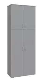 BN 6 - 84D kancelářská skříň, 4-dveřová, 2150x800x400, šedá