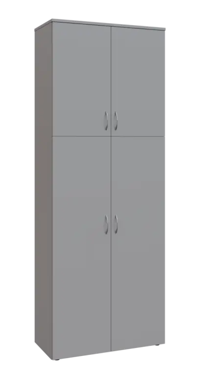 BN 6 - 84D kancelářská skříň, 4-dveřová, 2150x800x400, šedá