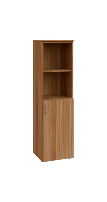 BN 4 - 4DN2 kancelářská skříň, 1-dveřová/nika, pravá, 1450x400x400, ořech světlý