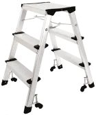 STEP MOBIL 103, hliníkové schůdky mobilní, oboustranné, 2x3 stupně