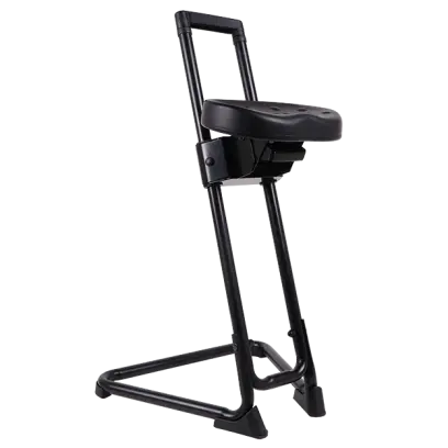 Work & Sit 03, stolička pro sezení/stání, PUR, černá