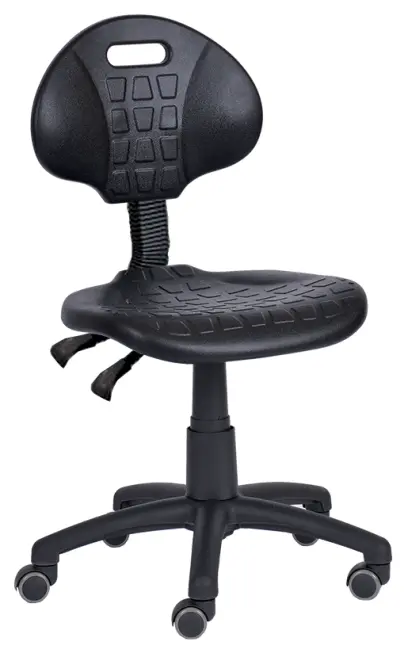 PUR 01 N židle provozní, kříž nylon, bez područek, kolečka na tvrdé podlahy