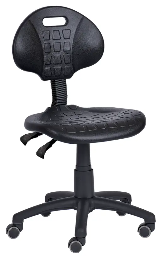 PUR 01 N židle provozní, kříž nylon, bez područek, kolečka na tvrdé podlahy