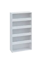 KNI 30 regál knihovnický, zvýšený okraj polic, 1450x800x300, bílá
