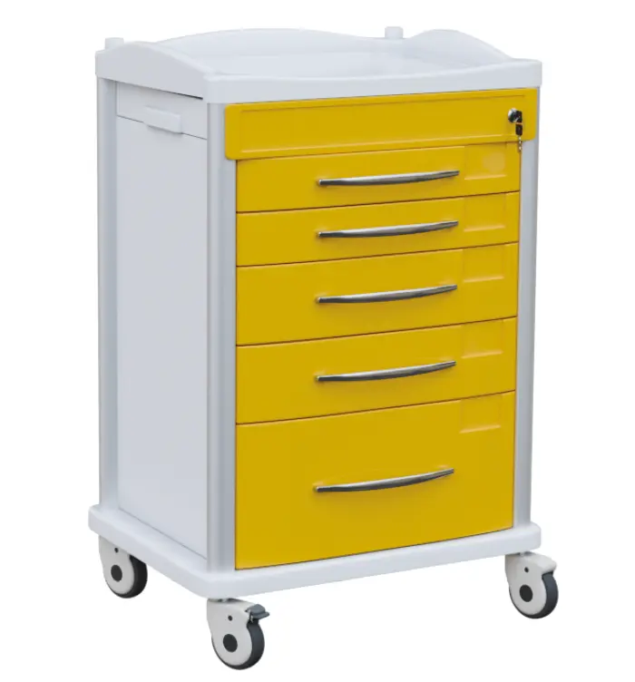 OVM - 06, vozík zdravotnický, 5-zásuvkový, žlutý