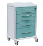 OVM - 06, vozík zdravotnický, 5-zásuvkový, pastelově zelená