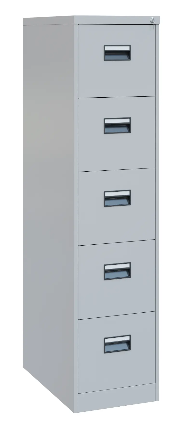 JP - 451 PR kartotéka 5-zásuvková, úchytky černý plast, 1631x620x390 mm, šedá