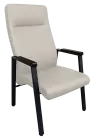 SENIOR STANDARD, seniorské konferenční křeslo, kostra černá, MEDI silikon leather béžová