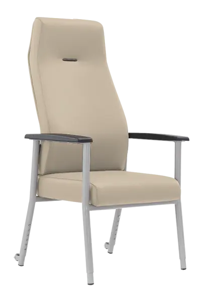 SENIOR LUX 600, konferenční seniorské křeslo, kostra stříbrná, MEDI SL, béžová
