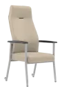 SENIOR LUX 600, konferenční seniorské křeslo, kostra stříbrná, MEDI SL, béžová