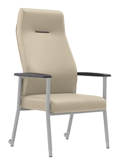 SENIOR LUX 700, konferenční seniorské křeslo, kostra stříbrná, MEDI SL, béžová