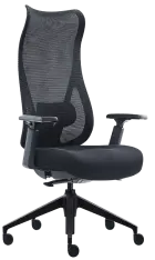 LILIEN, židle kancelářská, kříž černý, látka černá