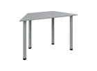 VLS 120/LAK jednací stůl 740x1200/600x600 mm, podnož stříbrná, deska šedá