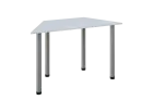 VLS 120/LAK jednací stůl 740x1200/600x600 mm, podnož chrom, deska bílá