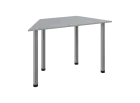 VLS 120/LAK jednací stůl 740x1200/600x600 mm, podnož chrom, deska šedá