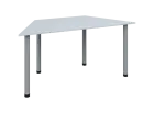 VLS 160/LAK jednací stůl 740x1600/800x800 mm, podnož stříbrná, deska bílá