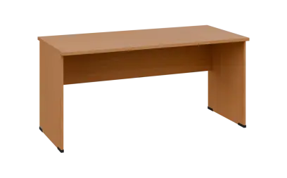 OPL 27 - 16 stůl kancelářský, dřevěná podnož, deska 25 mm, široký 1600 mm, buk royal