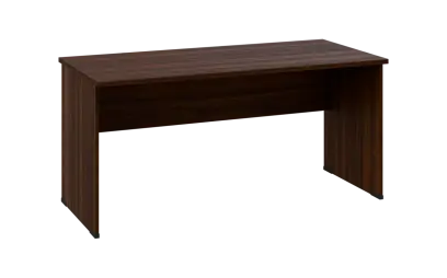 OPL 27 - 16 stůl kancelářský, dřevěná podnož, deska 25 mm, široký 1600 mm, ořech královský