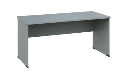 OPL 27 - 16 stůl kancelářský, dřevěná podnož, deska 25 mm, široký 1600 mm, šedá