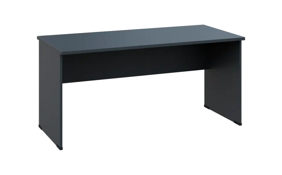OPL 27 - 16 stůl kancelářský, dřevěná podnož, deska 25 mm, široký 1600 mm, antracit