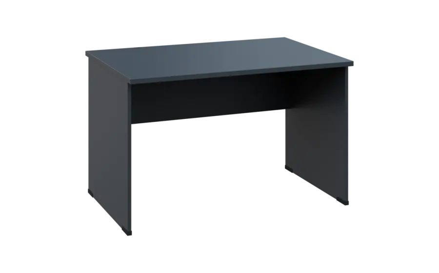 OPL 28 - 12 stůl kancelářský, dřevěná podnož, deska 25 mm, široký 1200 mm, antracit
