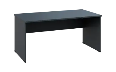 OPL 28 - 16 stůl kancelářský, dřevěná podnož, deska 25 mm, široký 1600 mm, antracit