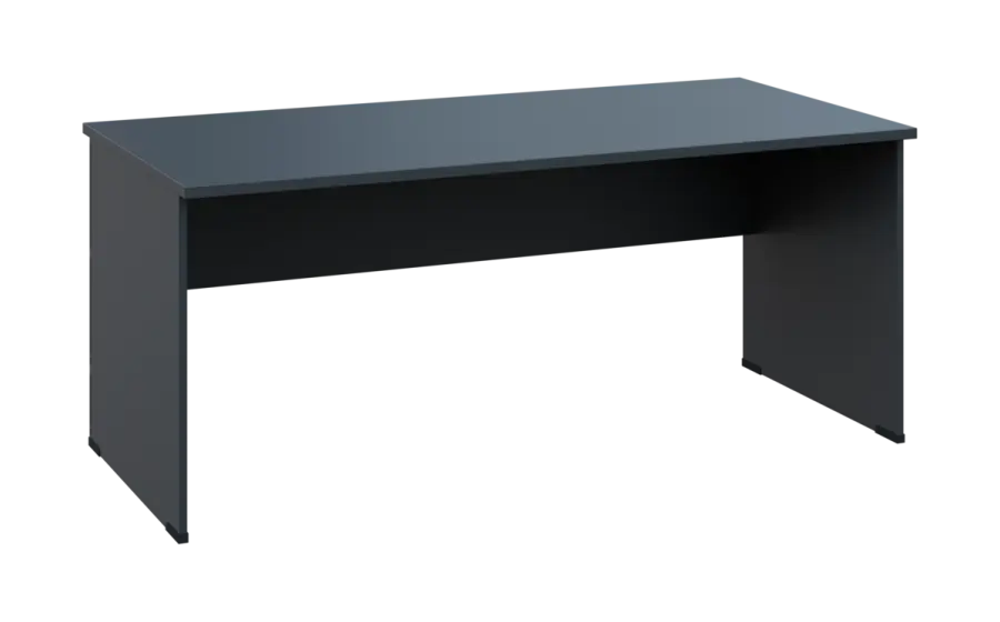 OPL 28 - 18 stůl kancelářský, dřevěná podnož, deska 25 mm, široký 1800 mm, antracit