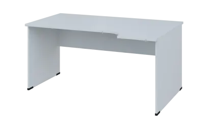 ORL 28 - 164 stůl kancelářský, rohový, pravý, dřevěná podnož, deska 25 mm, široký 1600 mm, bílá