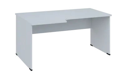 ORL 28 - 166 stůl kancelářský, rohový, levý, dřevěná podnož, deska 25 mm, široký 1600 mm, bílá ORL 28 - 166 stůl kancelářský, rohový, levý, dřevěná podnož, deska 25 mm, široký 1600 mm, bílá