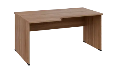 ORL 28 - 166 stůl kancelářský, rohový, levý, dřevěná podnož, deska 25 mm, široký 1600 mm, dub bardol ORL 28 - 166 stůl kancelářský, rohový, levý, dřevěná podnož, deska 25 mm, široký 1600 mm, dub bardolino