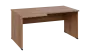 ORL 28 - 166 stůl kancelářský, rohový, levý, dřevěná podnož, deska 25 mm, široký 1600 mm, dub bardolino