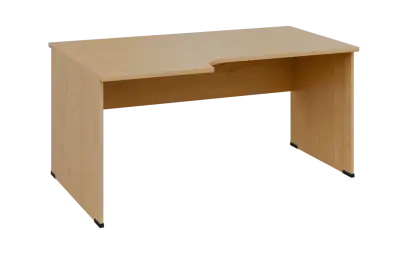 ORL 28 - 166 stůl kancelářský, rohový, levý, dřevěná podnož, deska 25 mm, široký 1600 mm, javor hors ORL 28 - 166 stůl kancelářský, rohový, levý, dřevěná podnož, deska 25 mm, široký 1600 mm, javor horský