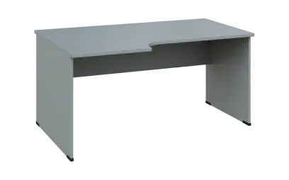 ORL 28 - 166 stůl kancelářský, rohový, levý, dřevěná podnož, deska 25 mm, široký 1600 mm, šedá ORL 28 - 166 stůl kancelářský, rohový, levý, dřevěná podnož, deska 25 mm, široký 1600 mm, šedá