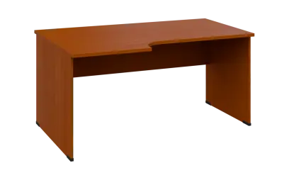 ORL 28 - 166 stůl kancelářský, rohový, levý, dřevěná podnož, deska 25 mm, široký 1600 mm, třešeň šum ORL 28 - 166 stůl kancelářský, rohový, levý, dřevěná podnož, deska 25 mm, široký 1600 mm, třešeň šumavská