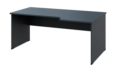 ORL 28 - 186 stůl kancelářský, rohový, pravý, dřevěná podnož, deska 25 mm, široký 1800 mm, antracit ORL 28 - 186 stůl kancelářský, rohový, pravý, dřevěná podnož, deska 25 mm, široký 1800 mm, antracit