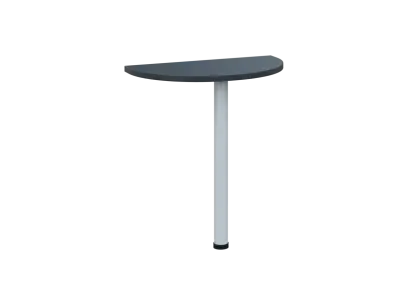 OJD 2 - 70 přístavba jednací, kovová podnož bílá, síla desky 25 mm, široká 700 mm, antracit