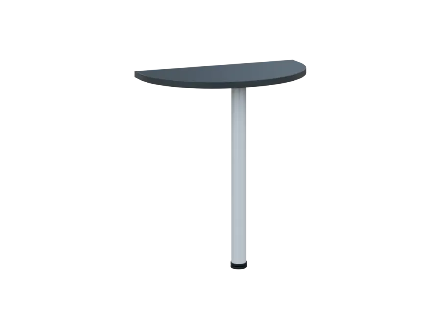 OJD 2 - 70 přístavba jednací, kovová podnož bílá, síla desky 25 mm, široká 700 mm, antracit