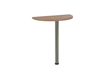OJD 2 - 70 přístavba jednací, kovová podnož chrom, síla desky 25 mm, široká 700 mm, dub bardolino