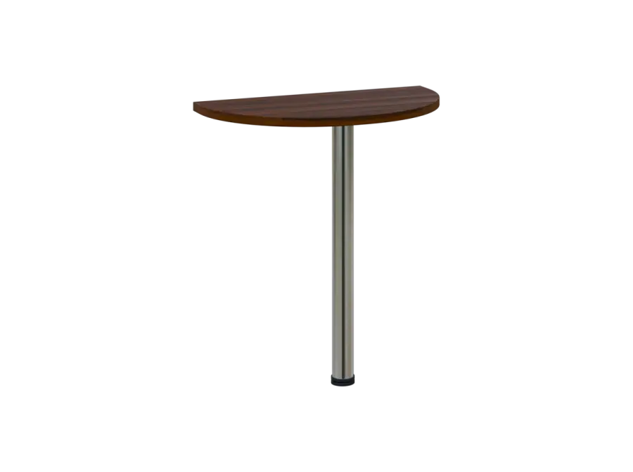 OJD 2 - 70 přístavba jednací, kovová podnož chrom, síla desky 25 mm, široká 700 mm, ořech královský