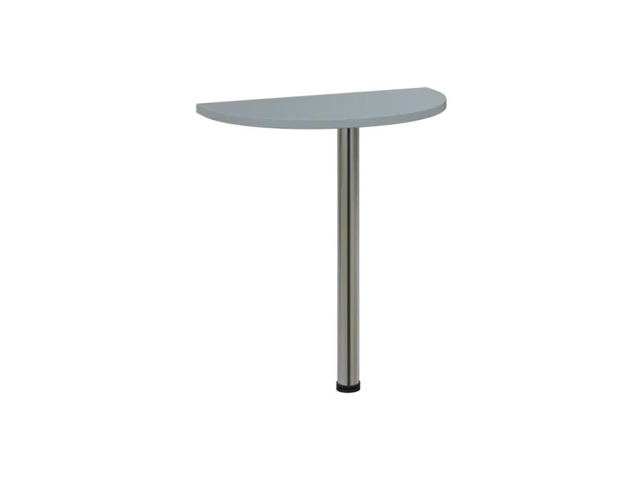 OJD 2 - 70 přístavba jednací, kovová podnož chrom, síla desky 25 mm, široká 700 mm, šedá