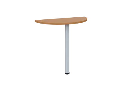 OJD 2 - 80 přístavba jednací, kovová podnož bílá, síla desky 25 mm, široká 800 mm, buk royal