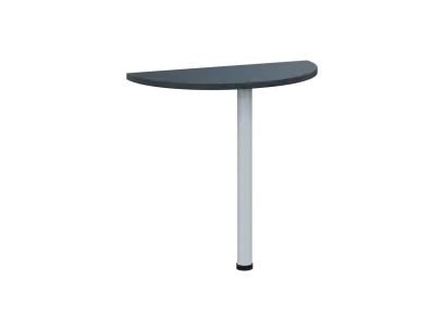 OJD 2 - 80 přístavba jednací, kovová podnož bílá, síla desky 25 mm, široká 800 mm, antracit