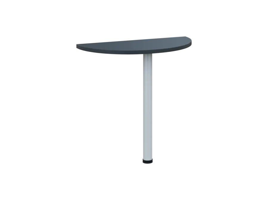 OJD 2 - 80 přístavba jednací, kovová podnož bílá, síla desky 25 mm, široká 800 mm, antracit