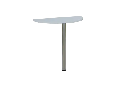 OJD 2 - 80 přístavba jednací, kovová podnož chrom, síla desky 25 mm, široká 800 mm, bílá