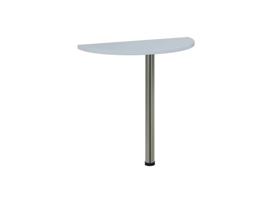OJD 2 - 80 přístavba jednací, kovová podnož chrom, síla desky 25 mm, široká 800 mm, bílá