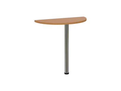 OJD 2 - 80 přístavba jednací, kovová podnož chrom, síla desky 25 mm, široká 800 mm, buk royal