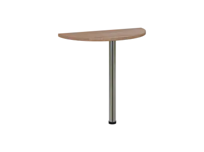 OJD 2 - 80 přístavba jednací, kovová podnož chrom, síla desky 25 mm, široká 800 mm, dub bardolino