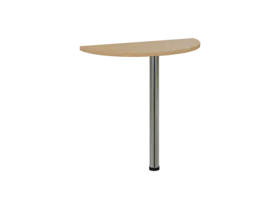 OJD 2 - 80 přístavba jednací, kovová podnož chrom, síla desky 25 mm, široká 800 mm, javor horský