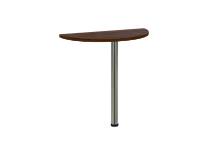 OJD 2 - 80 přístavba jednací, kovová podnož chrom, síla desky 25 mm, široká 800 mm, ořech královský