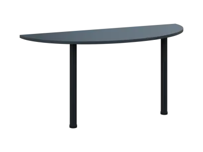 OJC 2 - 16 přístavba jednací, kovová podnož černá, síla desky 25 mm, široká 1600 mm, antracit